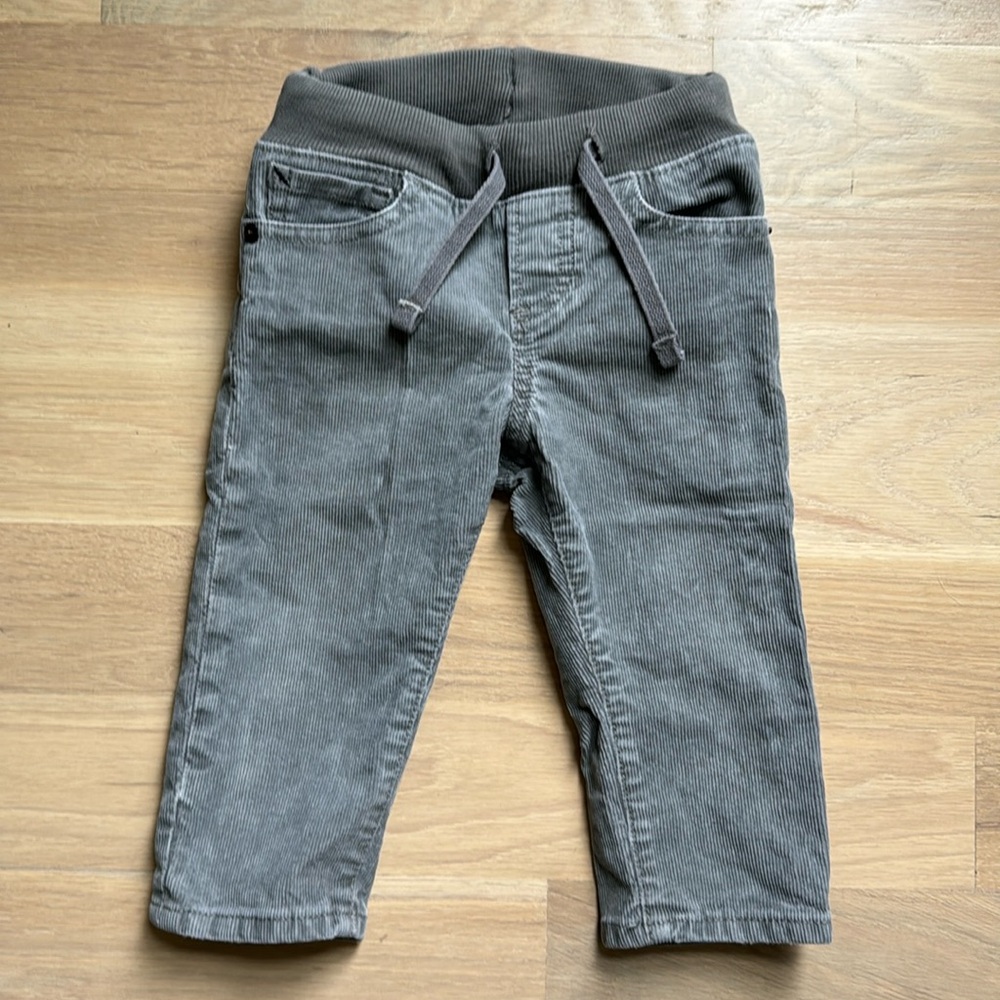 Baby Gap Boys’ Gray Corduroy Pull On Pants - Size 12-18 months